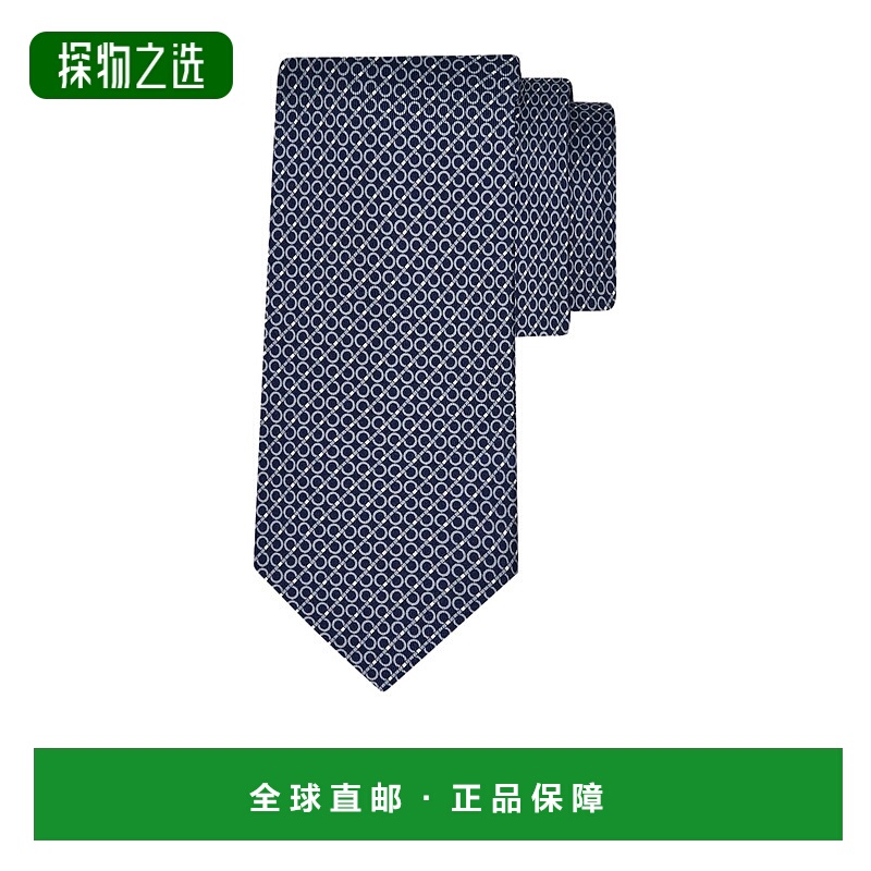 香港直邮Salvatore Ferragamo Gancini 军装印花真丝领带 351312