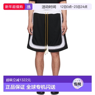 1h可退 香港直邮Rhude 男士 黑色 & 白色 Como Basketball 短裤 R