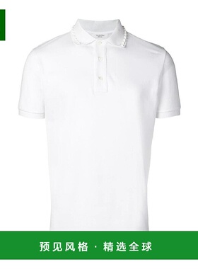 【99新未使用】香港直邮Valentino 白色棉质polo衫 RV3MH00CLEX