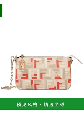 香港直邮Fendi 多色 FF 面料链条手提包 8BS073AV1Y