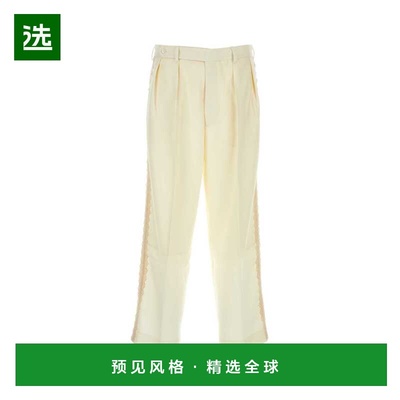 1h可退 香港直邮Bode 男士 米白色羊毛裤子 MRS24BT035IVORY