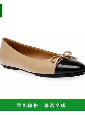 1h可退 【美国直邮】Anne Klein 女款Luci撞色包头芭蕾舞平底鞋