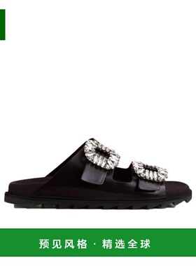 香港直邮Roger Vivier 黑色Slidy Viv'凉拖凉鞋 RVW45818820BSS