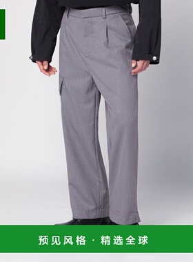 1h可退 香港直邮Oamc 男士 Peacemaker 灰色羊毛混纺裤子 PCM1OP0