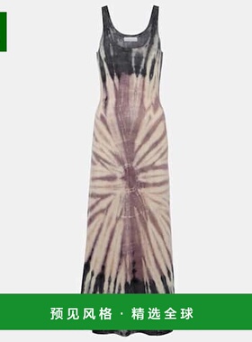 香港直邮Gabriela Hearst 女士 Beca 扎染羊绒真丝长款连衣裙长裙