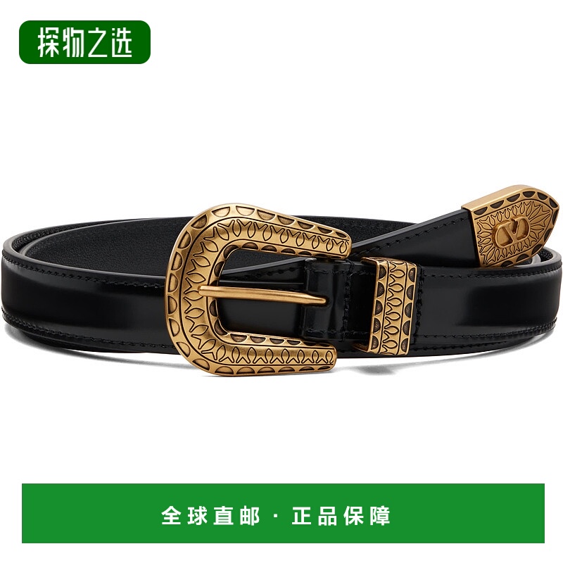 香港直邮valentino 华伦天奴 男士 黑色 VLogo Signature Brushed