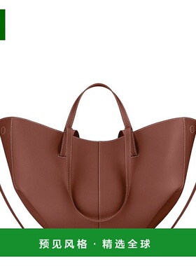 欧洲直邮POLENE Cyme女士干邑色小牛皮手提包单肩包