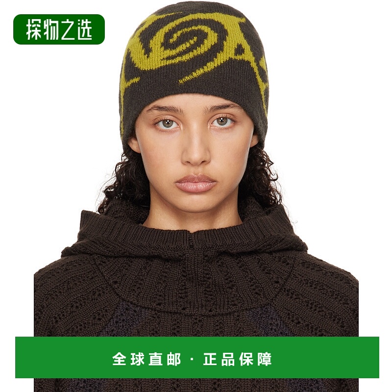 香港直邮Roa 女士 灰褐色图案毛线帽 RBUW215YA05