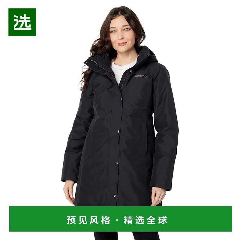 1h可退 香港直邮marmot 土拨鼠 女士 Chelsea 大衣 black黑色 舒,运动服/休闲服装,运动风衣,淘宝优惠券,粉丝福利购,淘宝优惠卷