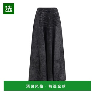 1h可退 香港直邮Diesel 迪赛 女士 Hannie 喇叭带Logo半身裙 A215