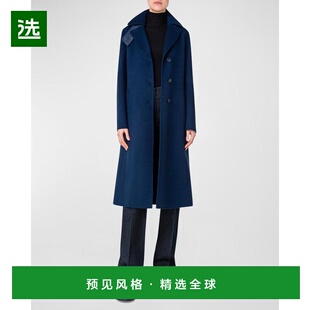 1h可退 【美国直邮】Akris 女士双面羊毛外套 真皮领 时尚保暖 适