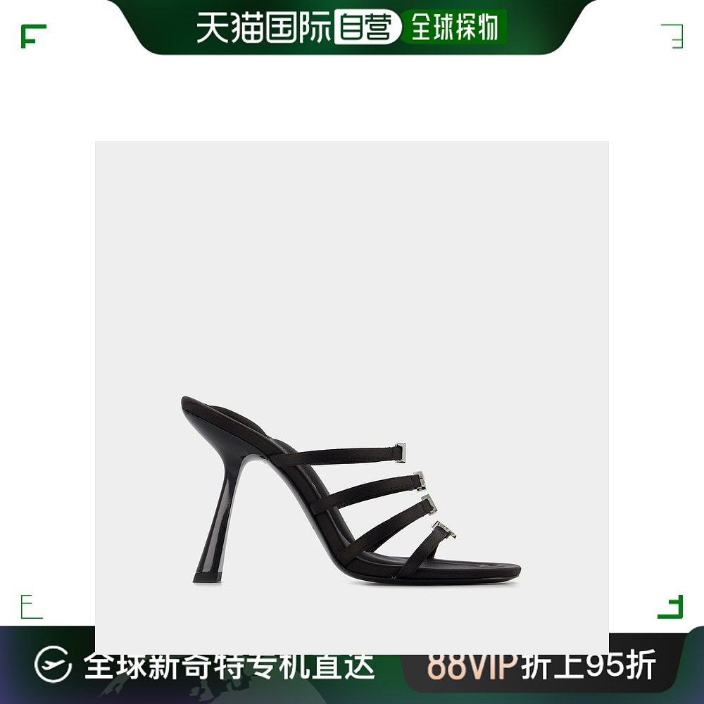 欧洲直邮alexander wang亚历山大王nala高跟鞋黑色套脚圆头舒适