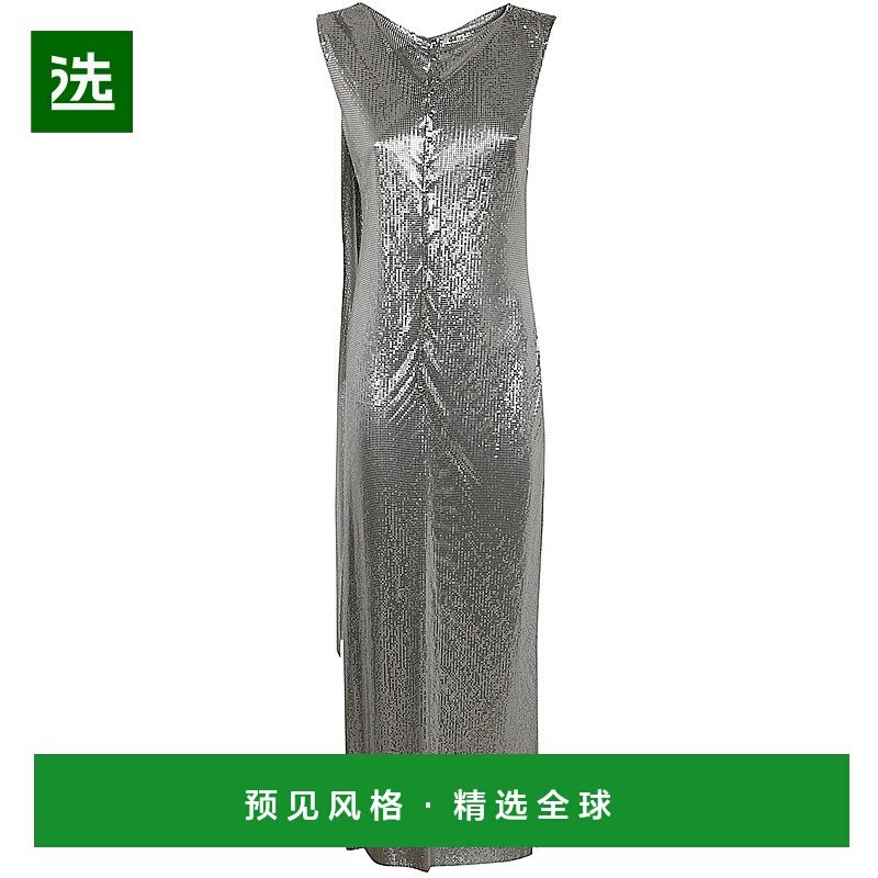 1h可退 香港直邮Rabanne 女士 迷你网纱连衣裙 24AIRO878MH0004