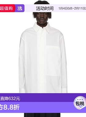 1h可退 香港直邮Y-3 男士 白色 Sporty Cotton 衬衫 KB4599休闲风