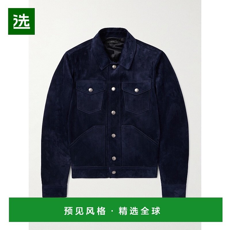 香港直邮Tom Ford 汤姆·福特 男士 修身绒面革夹克 LBI001LMS028