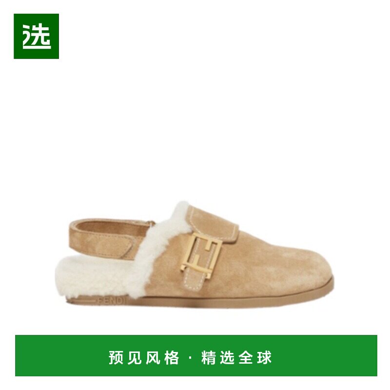 香港直邮Fendi 徽标扣平底凉鞋 JMR449TK6