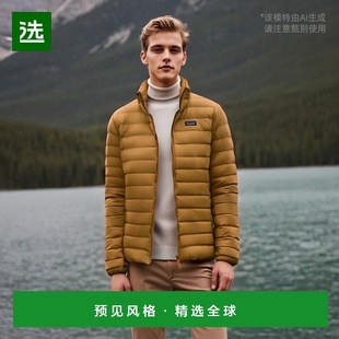 欧洲直邮PATAGONIA 土黄色聚酯男士羽绒服