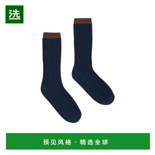 香港直邮Gucci 8380664KACT 饰织带棉袜