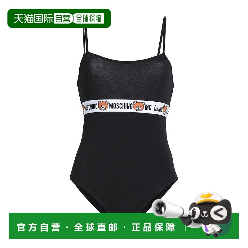 1h可退 香港直邮Moschino 莫斯奇诺 女士 内衣连体衣 black黑色