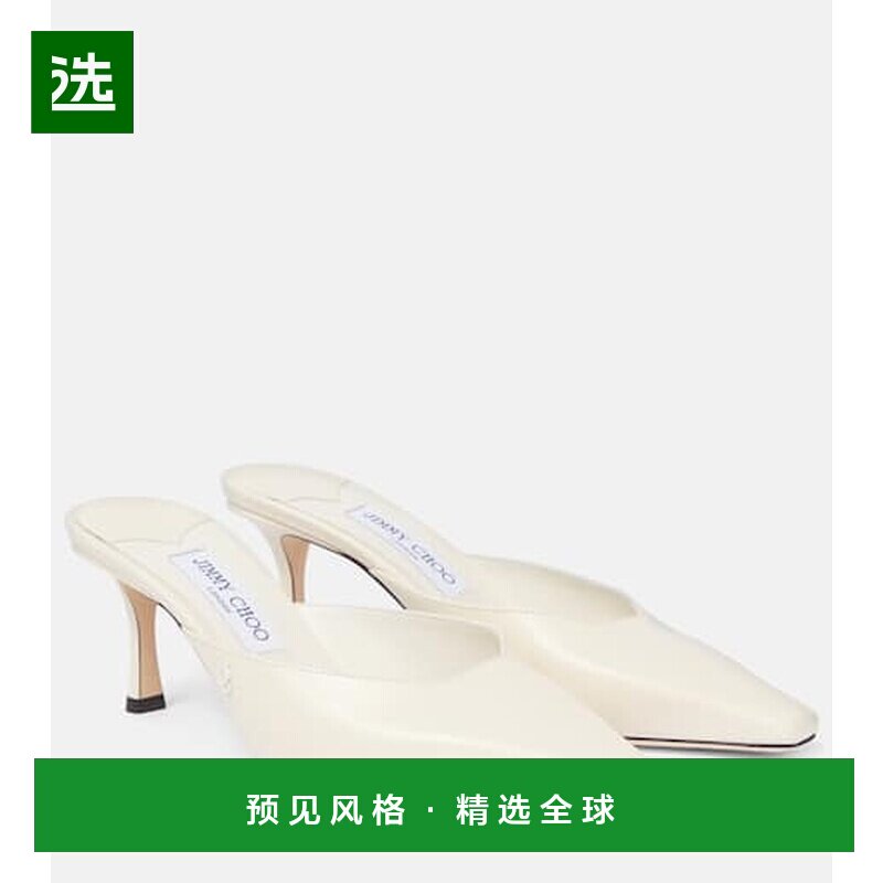 1h可退 香港直邮Jimmy Choo 周仰杰 女士 Vivi 65 皮质凉拖高跟鞋