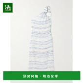 香港直邮LISA MARIE FERNANDEZ 1h可退 女士 单肩条纹亚麻混纺薄