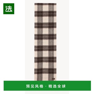 香港直邮Saint llama Laurent 女士 流苏格纹羊毛 圣罗兰 1h可退