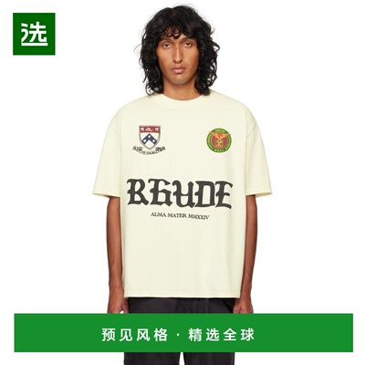 1h可退 【美国直邮】Rhude 男装白色 Runway Script T恤 242923M2