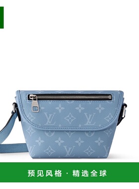 1h可退 欧洲直邮LV/路易威登 Pulse Wearable男士蓝色帆布/牛皮单