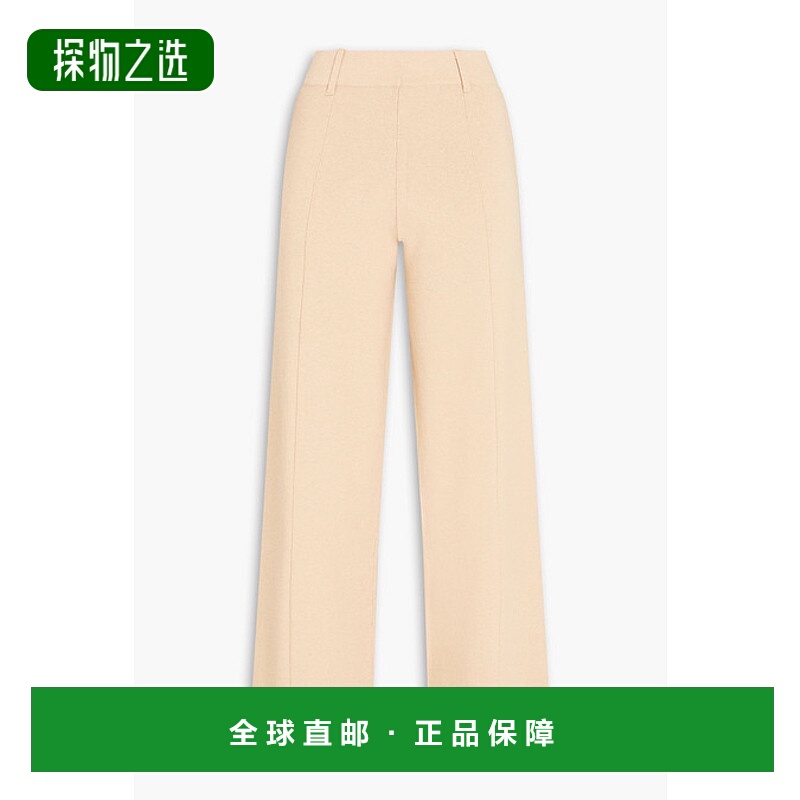 香港直邮Staud 女士 'Jet Set' 棉质羊绒混纺阔腿裤 R24P4121CCCA