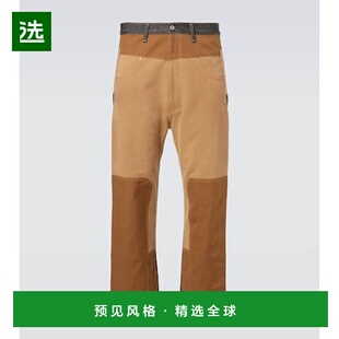 男士 1h可退 渡边淳弥 Watanabe 拼布牛仔绒面革直 香港直邮Junya