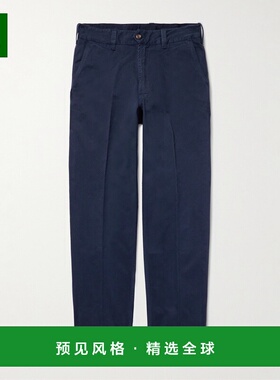 1h可退 香港直邮drakes 男士 Peached 直筒棉质斜纹布裤子 DR2A6B