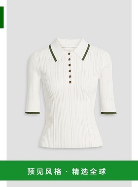 1h可退 香港直邮VERONICA BEARD 女士 Soza 洞眼针织Polo衫 2306K