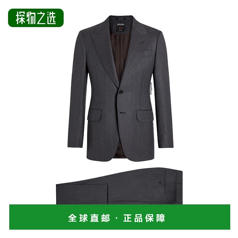 香港直邮Zegna 羊毛西装套装 237506A221L