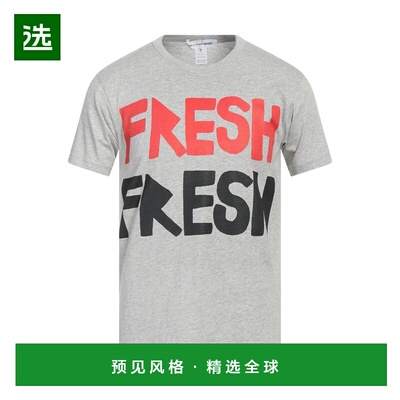 1h可退 香港直邮comme des garcons 川久保玲 男士 T恤 grey灰色