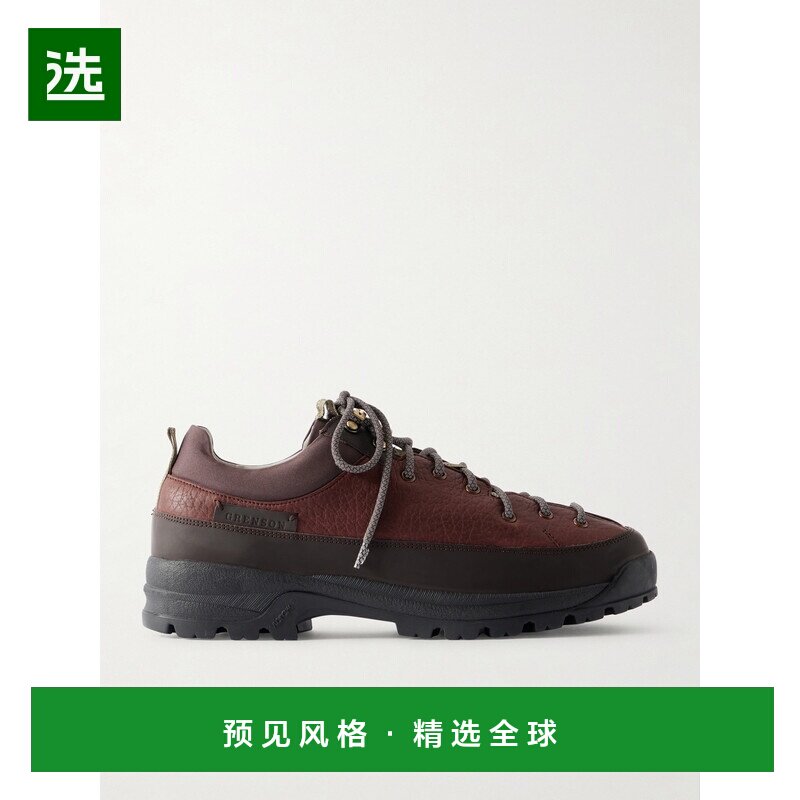 香港直邮1h可退 Grenson 男士 70 帆布饰边全粒面皮质牛巴革运动