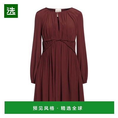 1h可退 香港直邮Semicouture 女士 短款连衣裙 brown棕色 舒适时