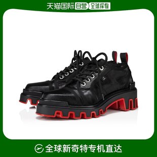 Dune 欧洲直邮Christian Panamic 涂层帆布 Louboutin 德比鞋