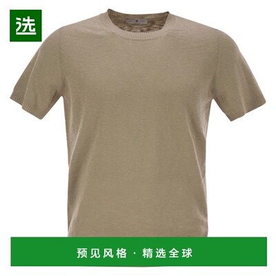 1h可退 香港直邮pt01 男士 水手领短袖棉质毛线衫 TL4TGM120ALS52