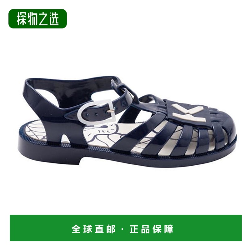 香港直邮kenzo 高田贤三 男童 Childrens 徽标平底凉鞋童鞋童装