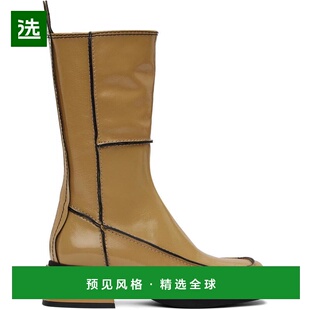 1h可退 【美国直邮】Miista 米色 Alzira 靴子 女鞋 时装靴 手工