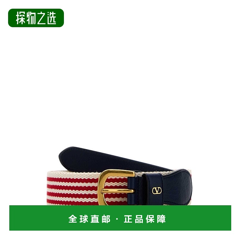 香港直邮valentino 华伦天奴 男士 VLogo 標誌性條紋腰帶 6Y2T0SE