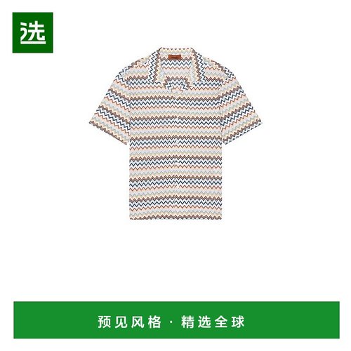 1h可退 香港直邮MISSONI 米索尼 男士 短袖衬衫 US25SJ0JBR010U