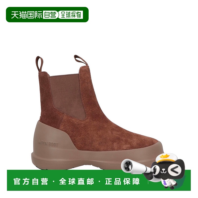 1h可退 香港直邮Moon Boot 月亮靴 男士 脚踝靴 brown棕色 舒适时