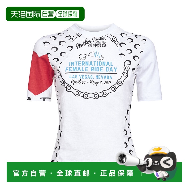 香港直邮Marine Serre 短袖印花T恤 WTT001BUJER0003WH151M