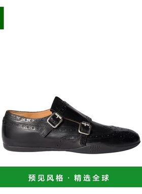 香港直邮Miu Miu 带扣小牛皮布洛克鞋乐福鞋 5E510E7V6F005