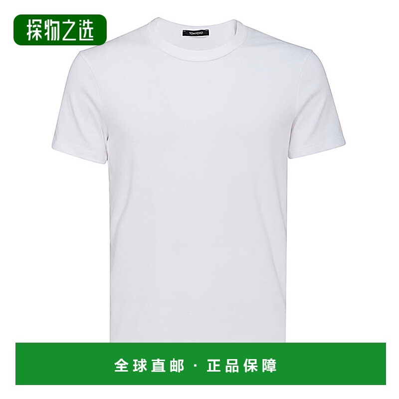香港直邮Tom Ford 汤姆·福特 男士 白色棉质T恤 T4M081040100