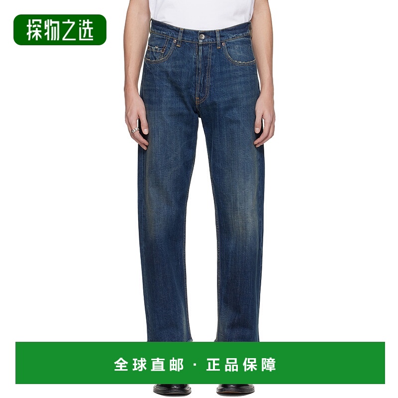 香港直邮Maison Margiela 马丁·马吉拉 男士 蓝色 Straight-Leg