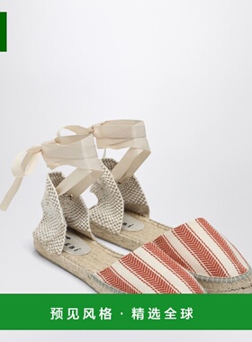 1h可退 香港直邮manebi 女士 ivory/terracotta 低帮麻底鞋 H24P0