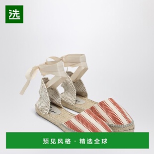 1h可退 香港直邮manebi 女士 ivory/terracotta 低帮麻底鞋 H24P0