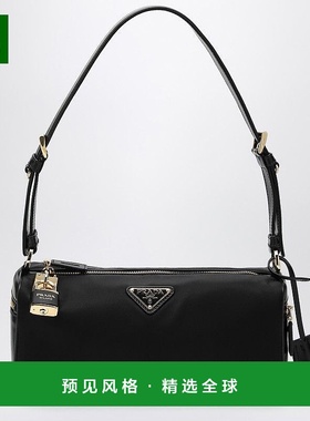 1h可退 香港直邮Prada 普拉达 女士 黑色中号挂锁包包 1BC233ODO2